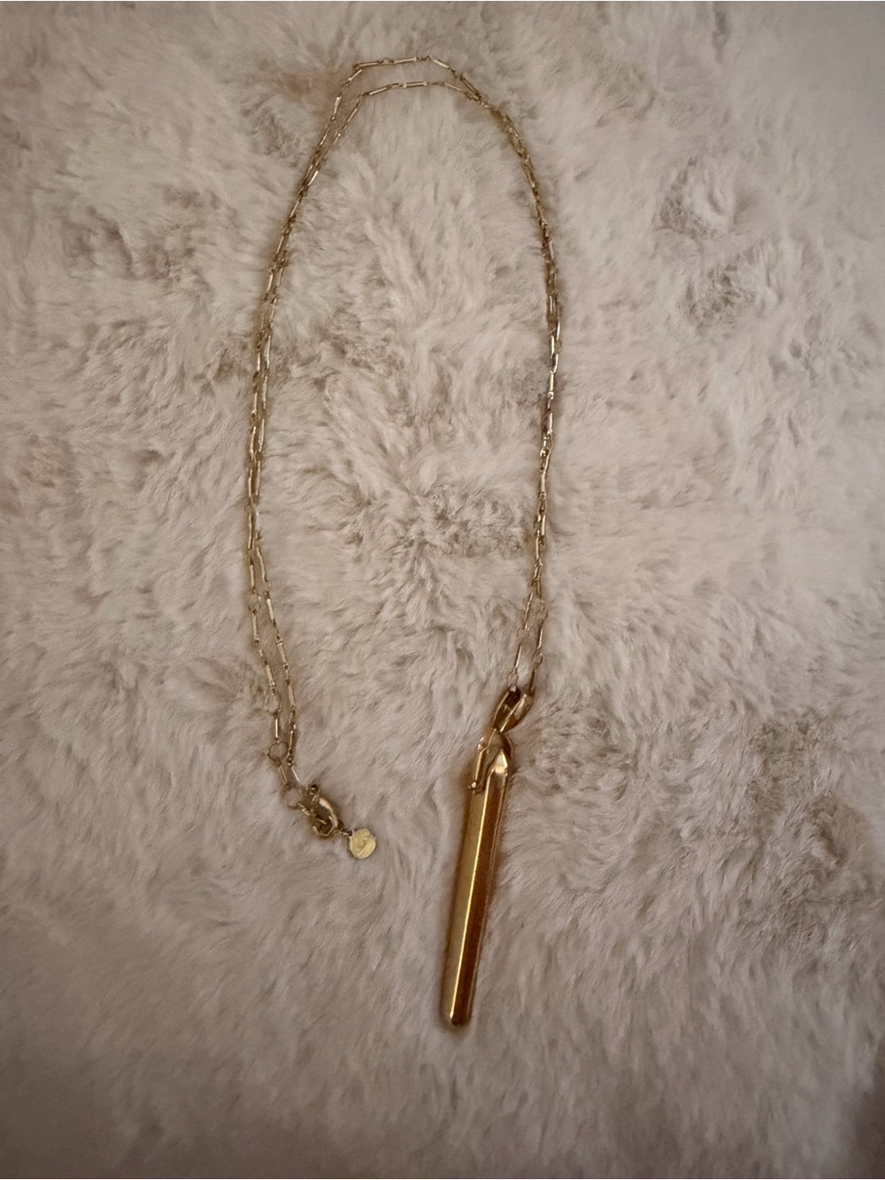 Stella & Dot Gold Bar Pendant Necklace